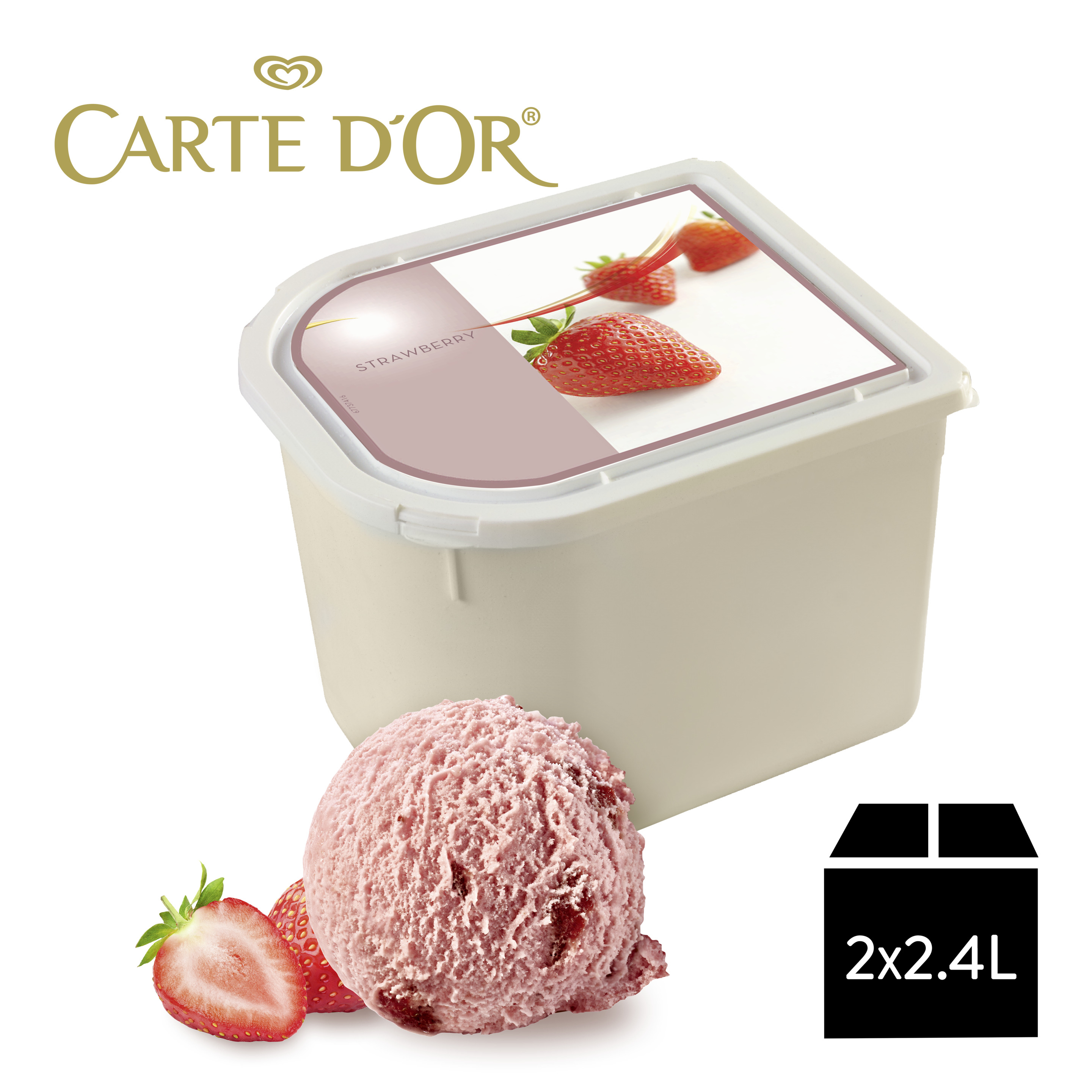 Carte D'Or Erdbeer 1x2,4l Eiswanne