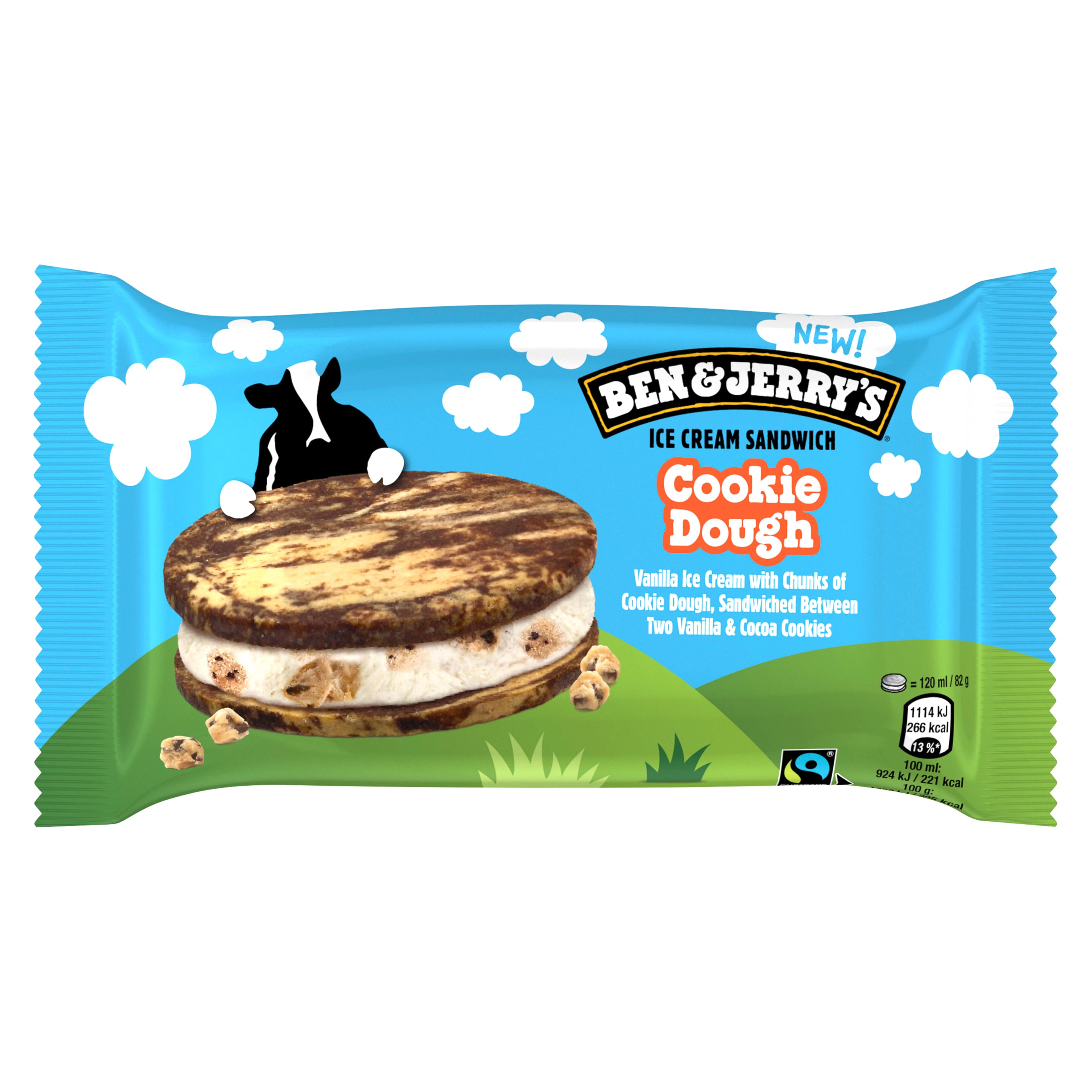 Ben & Jerry's Cookie Dough Ice Cream Sandwich 120ml