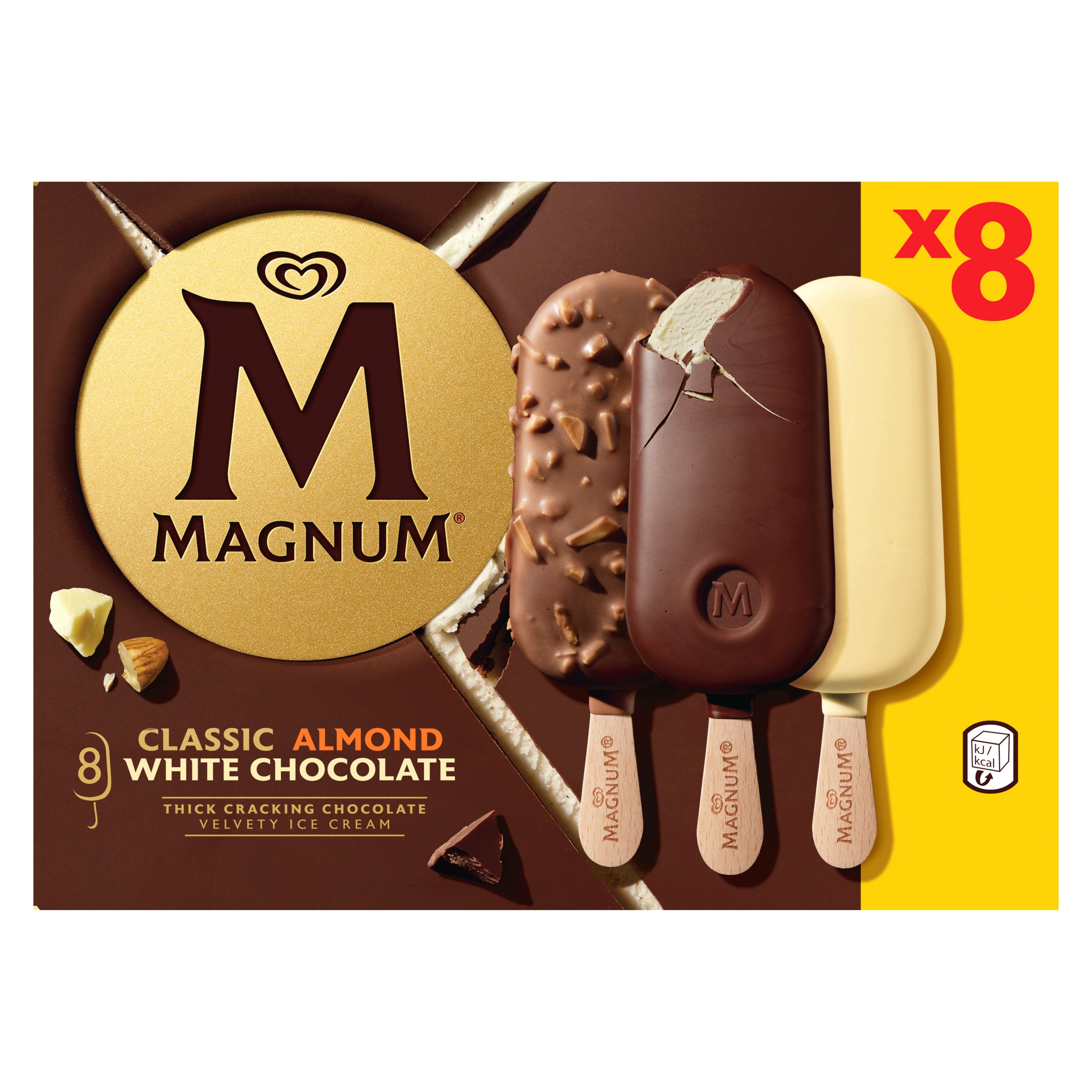 Magnum Classic Mandel White Chocolate 8 x