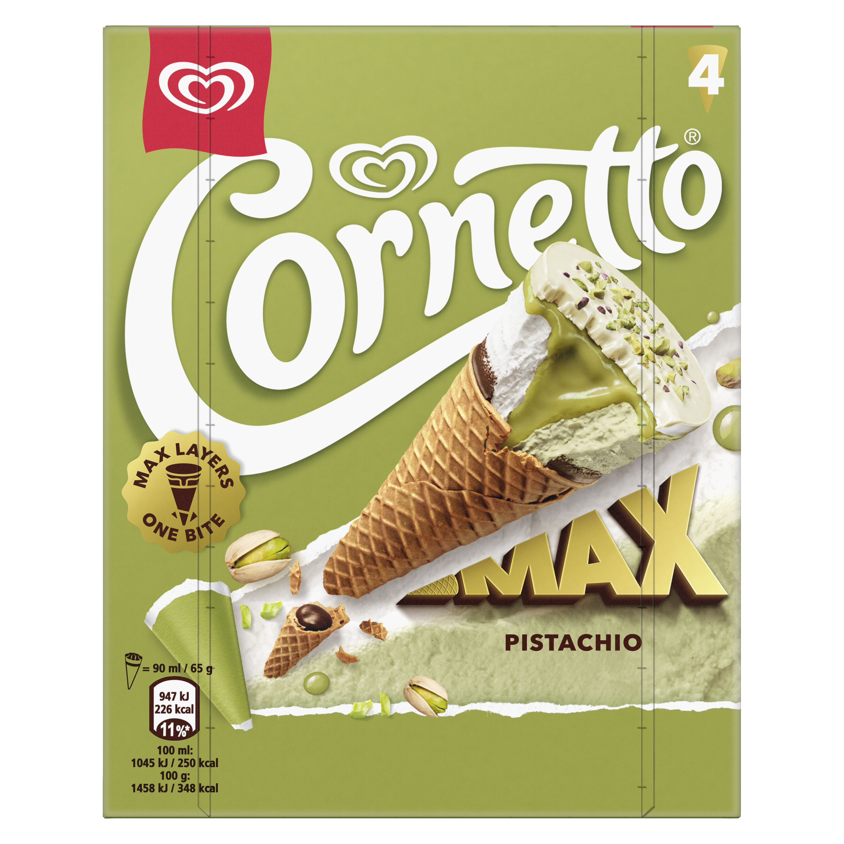 Cornetto Max Pistachio 4 x 90ml