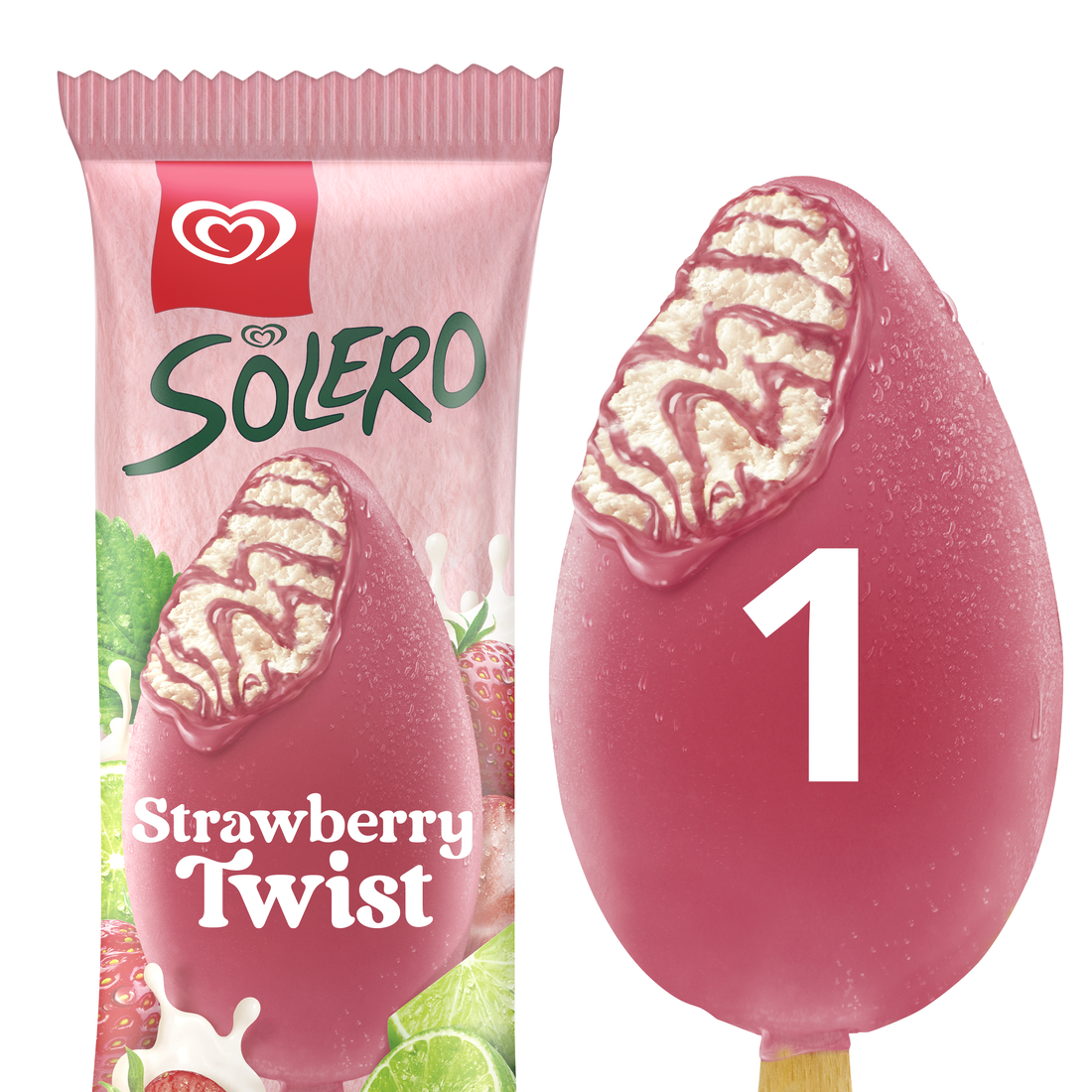 Solero Strawberry Twist 1 x 90ml