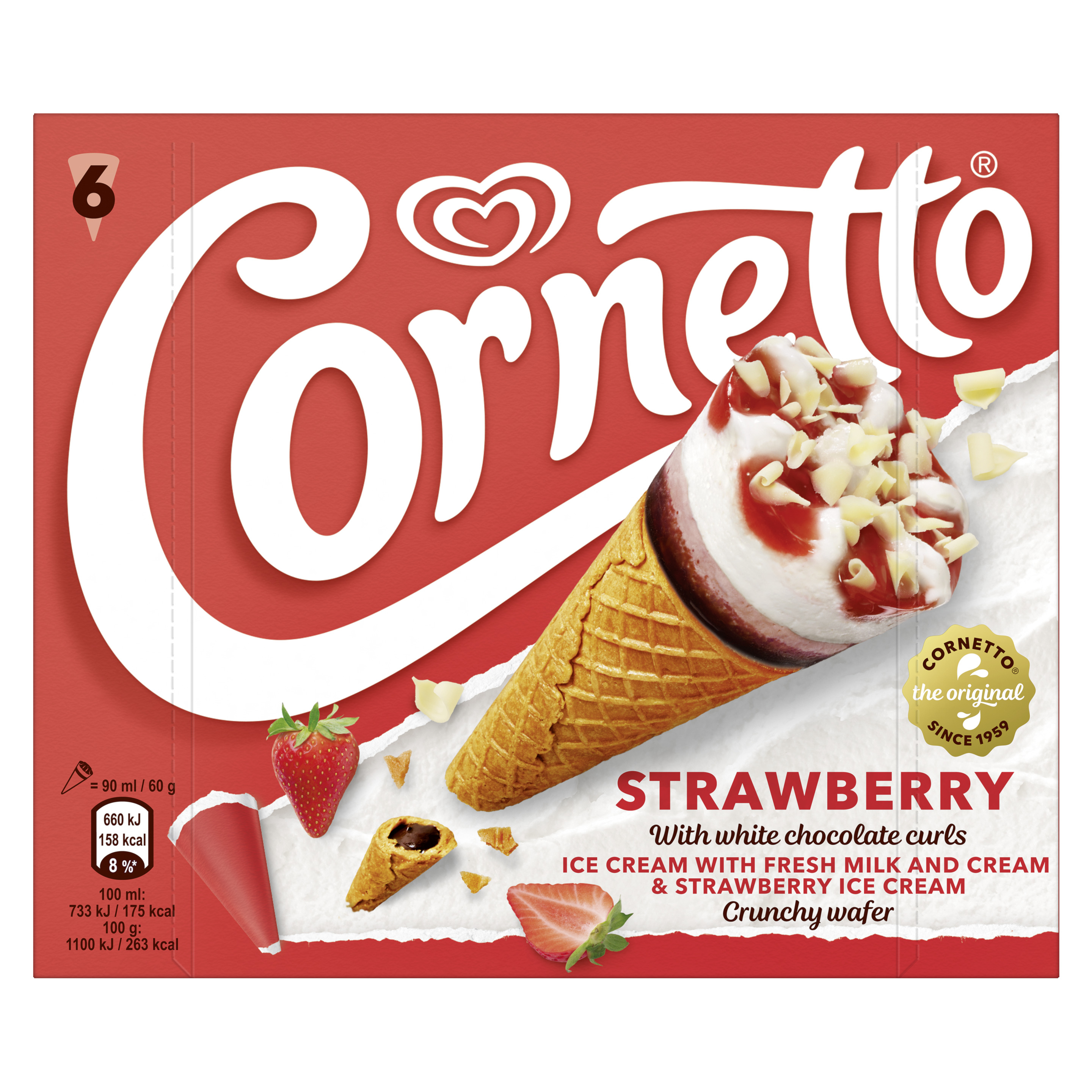 Cornetto Erdbeer 6 x 90 ml