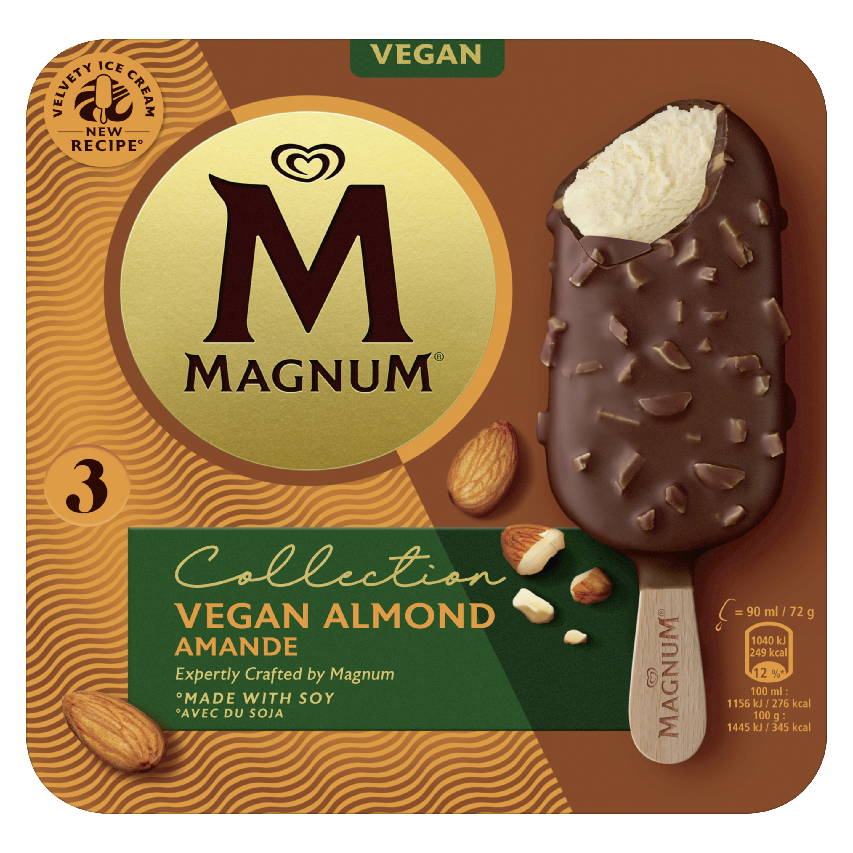 Magnum Vegan Mandel 3 x 90 ml