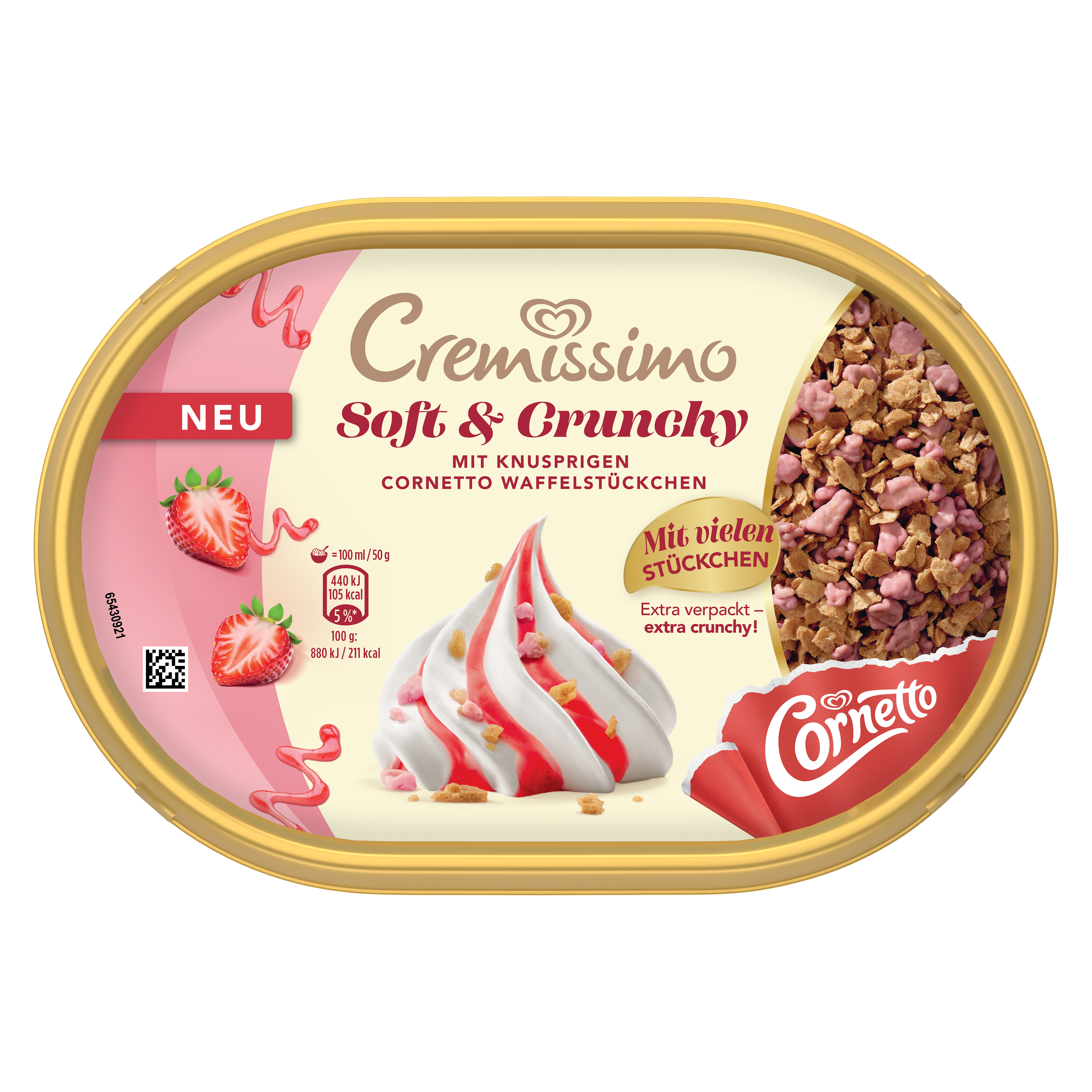 Cremissimo Soft & Crunch Erdbeer  6x750ml BE