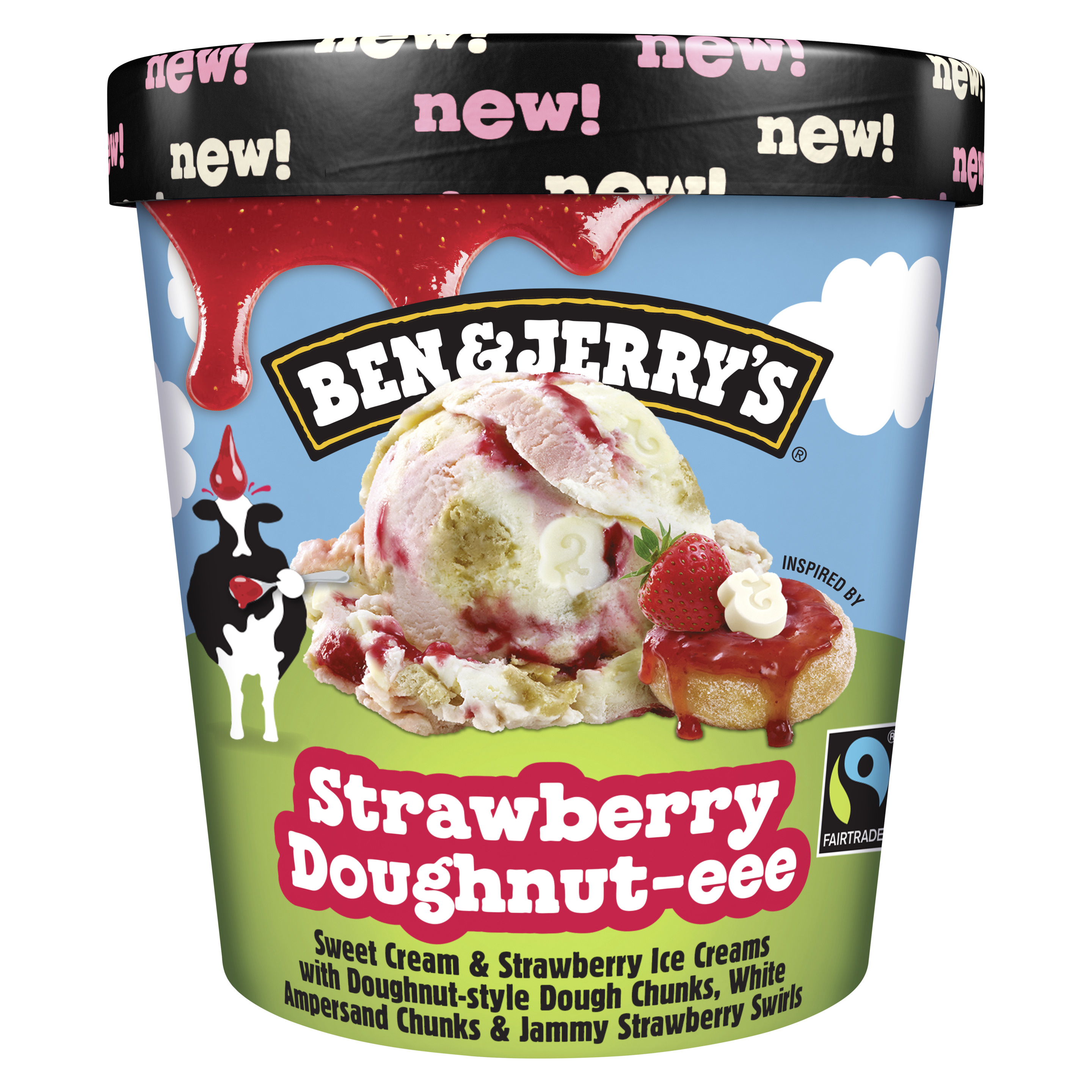 Ben & Jerry's Strawberry Doughnut-eee 465ml