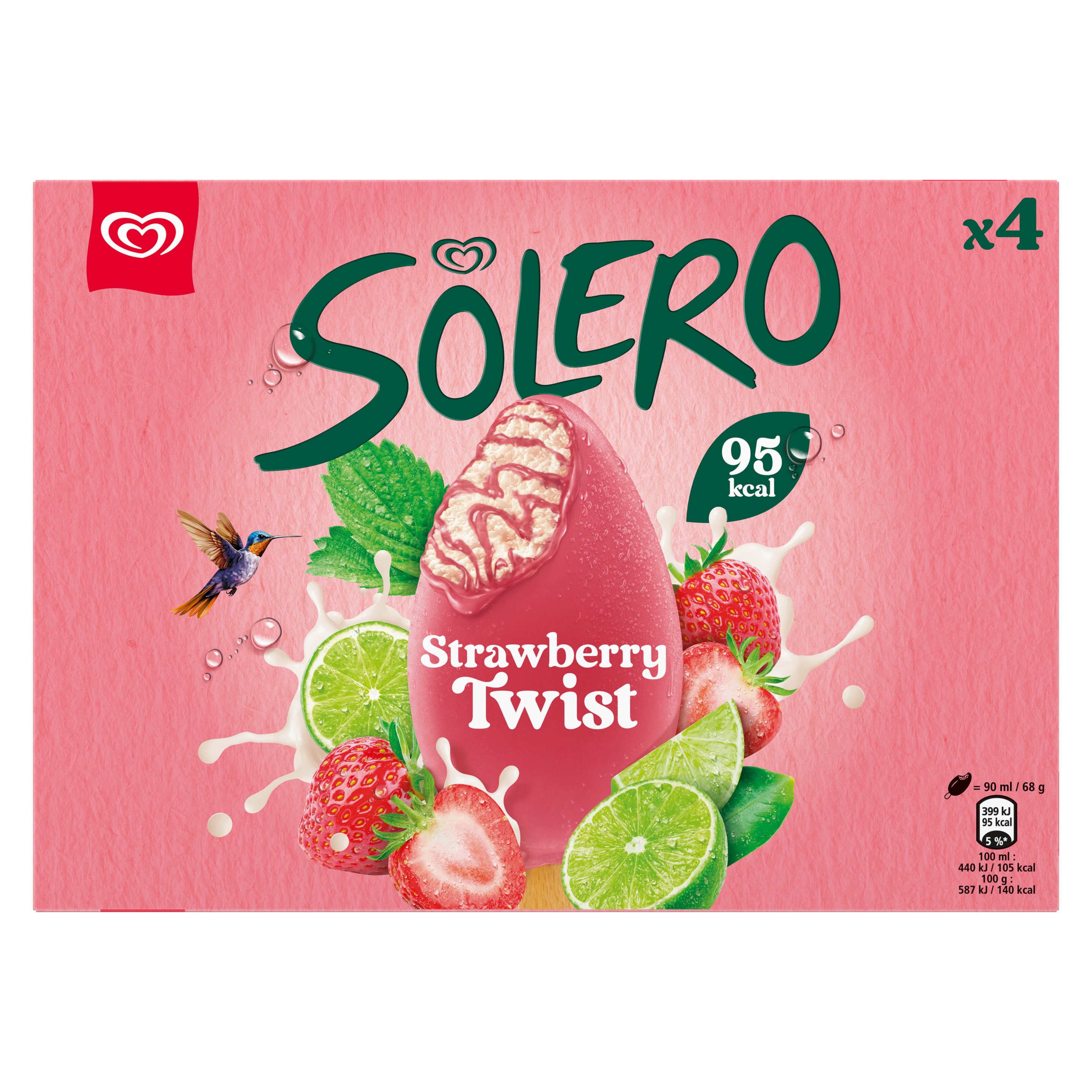 Solero Strawberry Twist MP 4 x 90ml