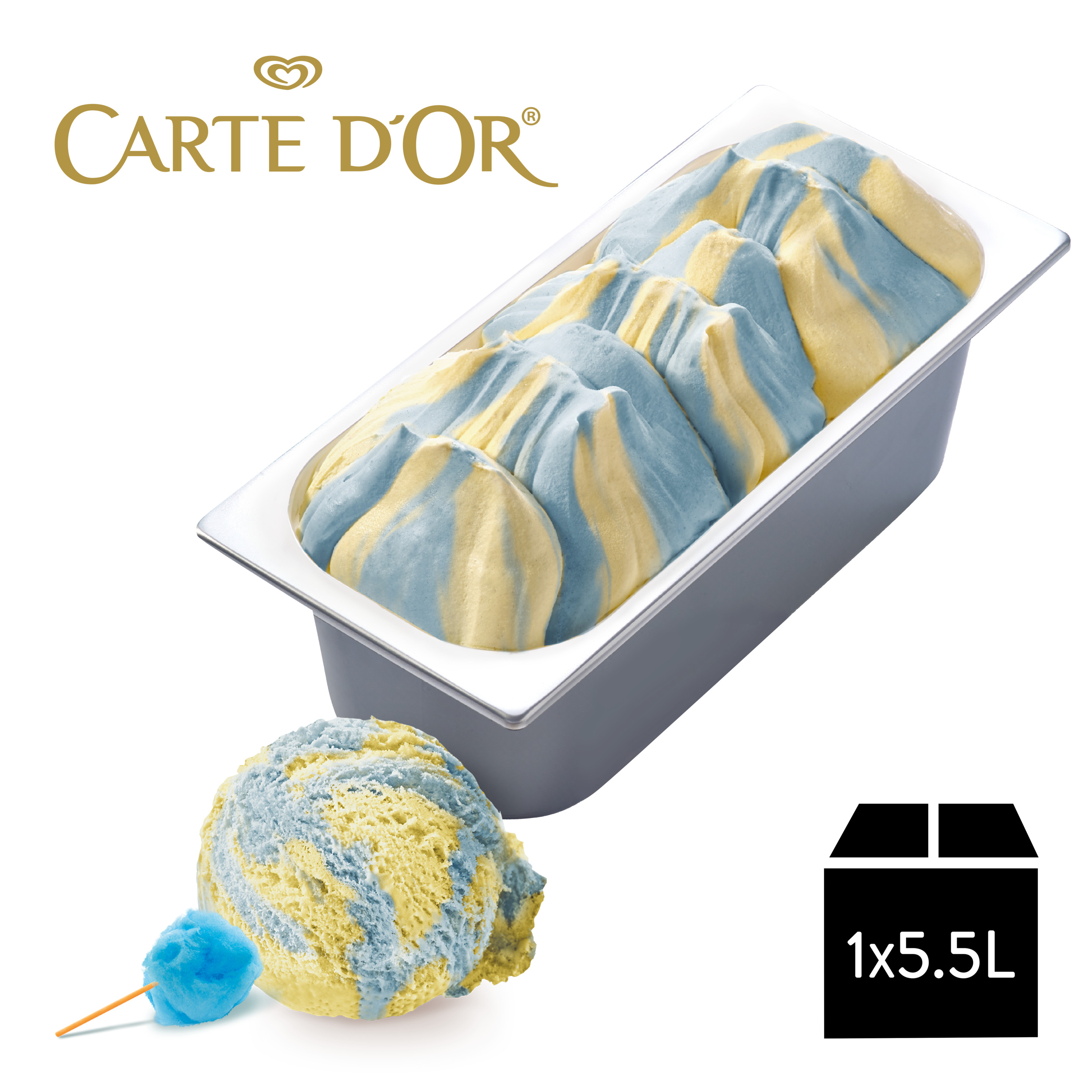 Carte D'Or Gelateria Blaue Zuckerwatte 1x5,5l Eiswanne