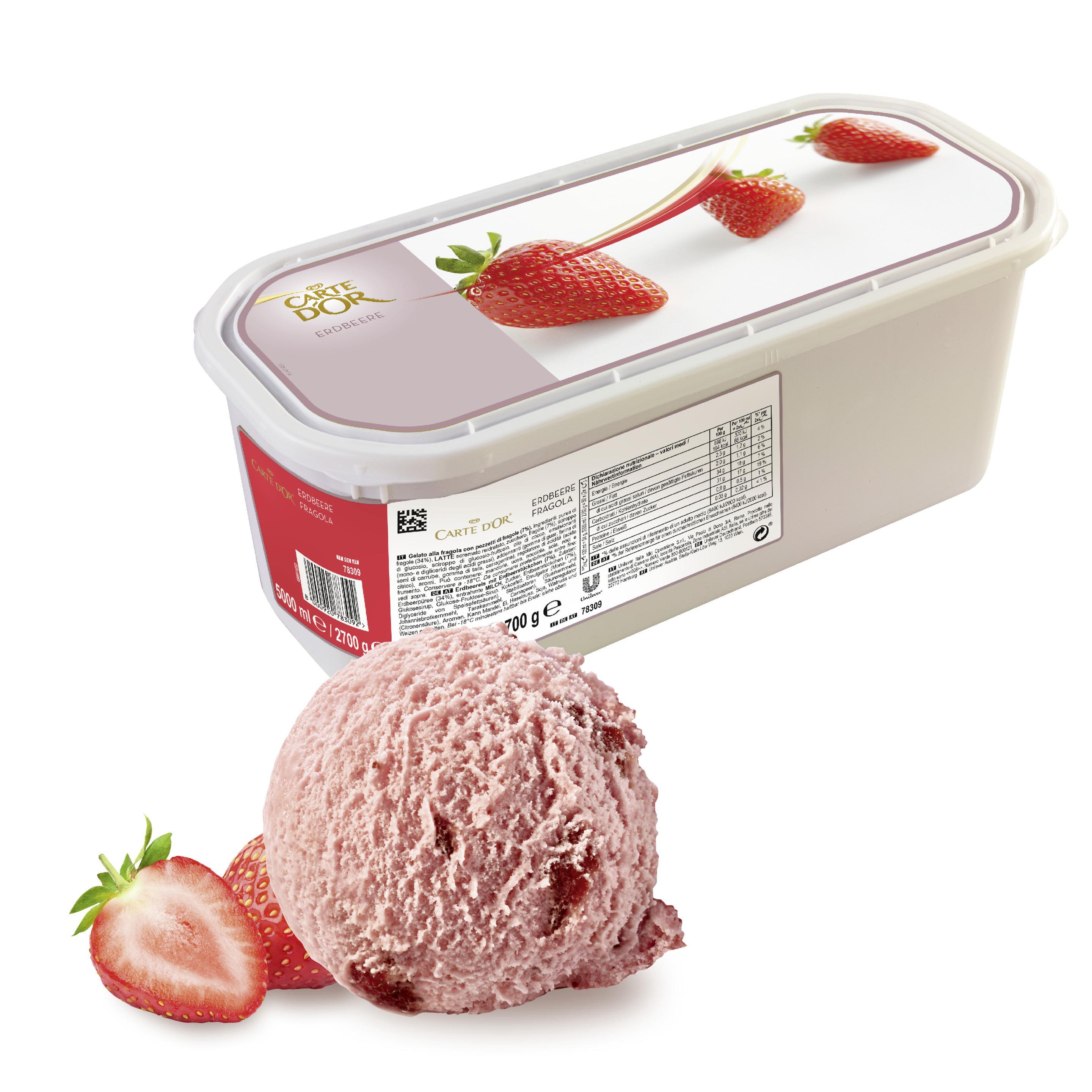 Carte D'Or Erdbeere 1x5l Eiswanne