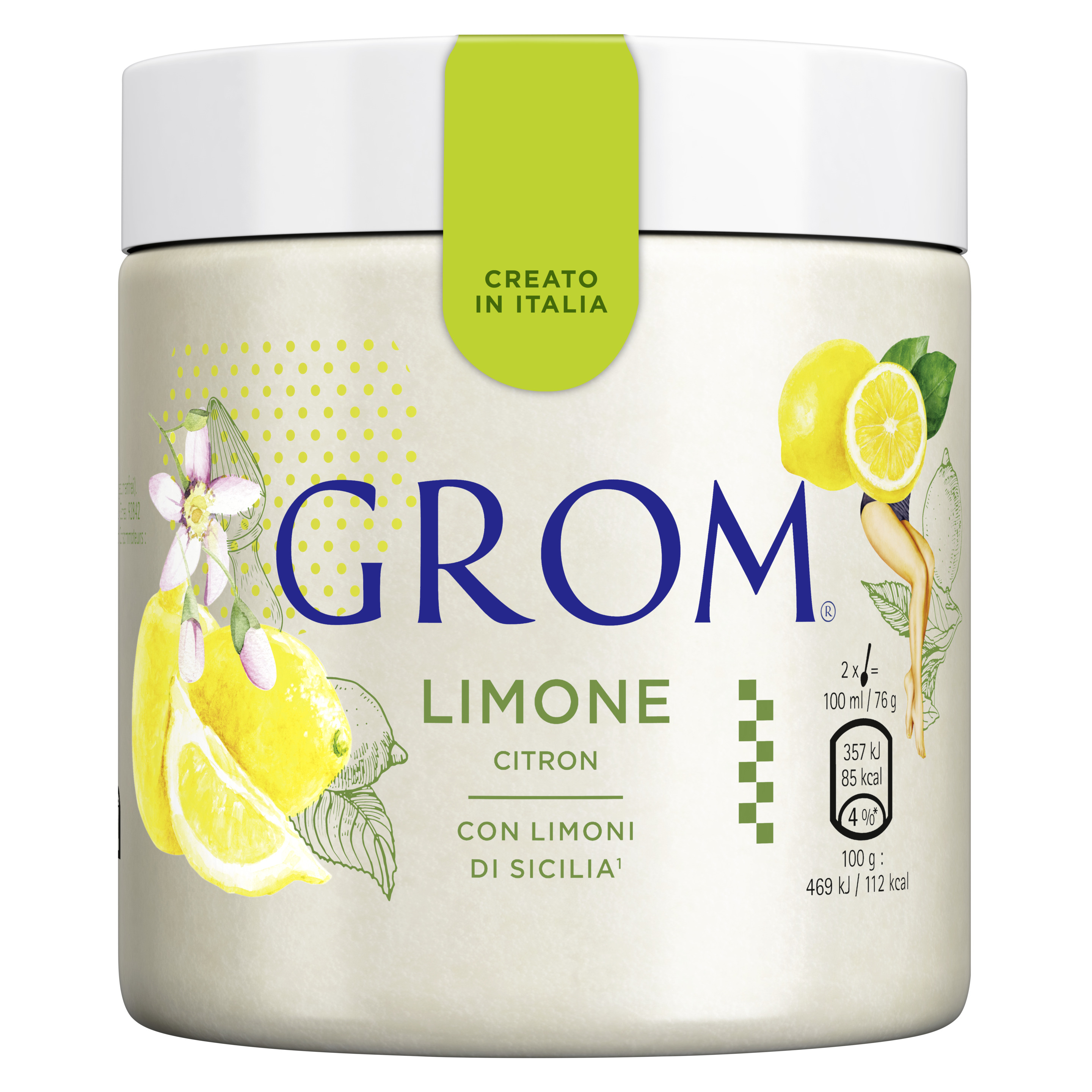 Grom Sorbetto al Limone 460ml Eis
