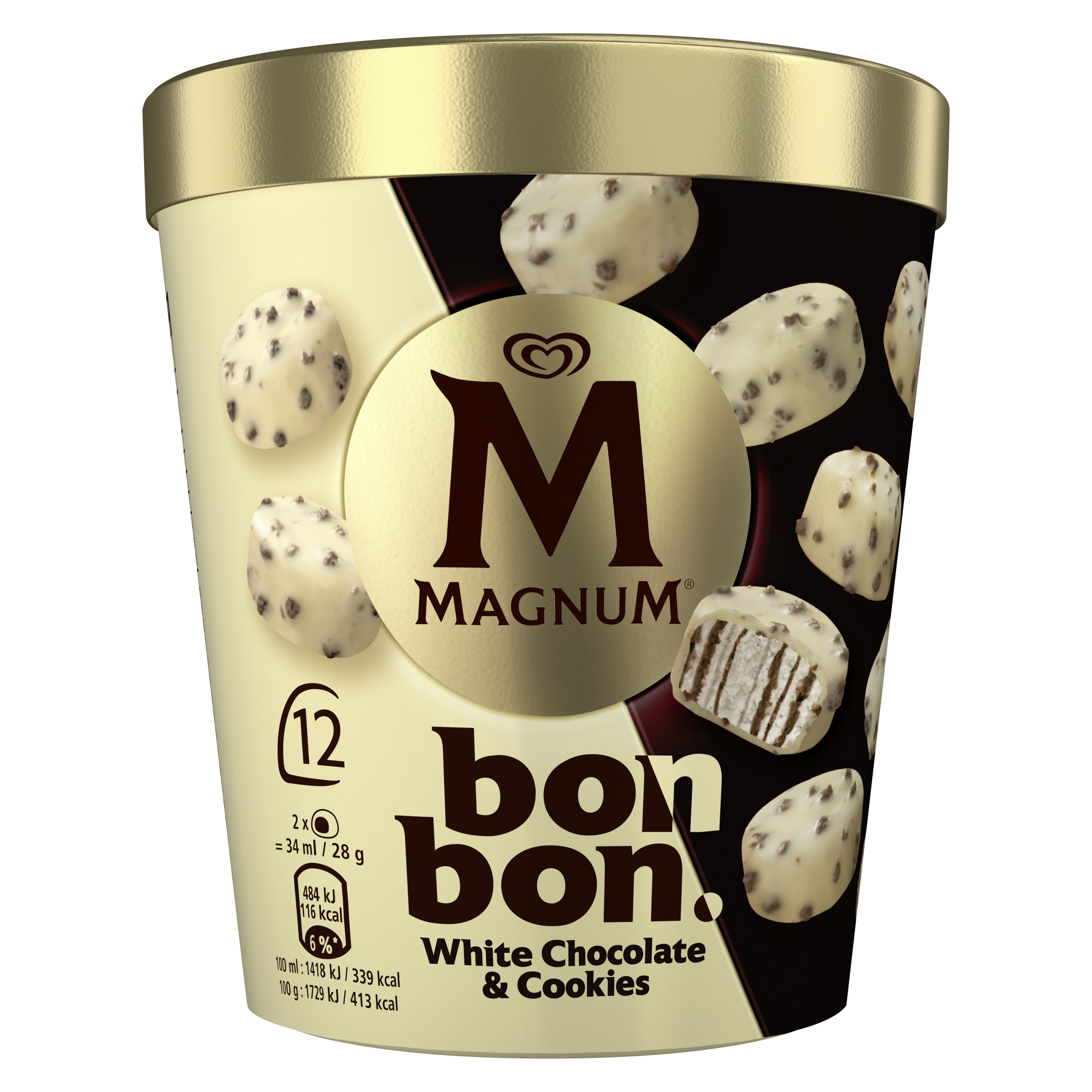 Magnum bon bon White Chocolate & Cookies 12 x 17 ml