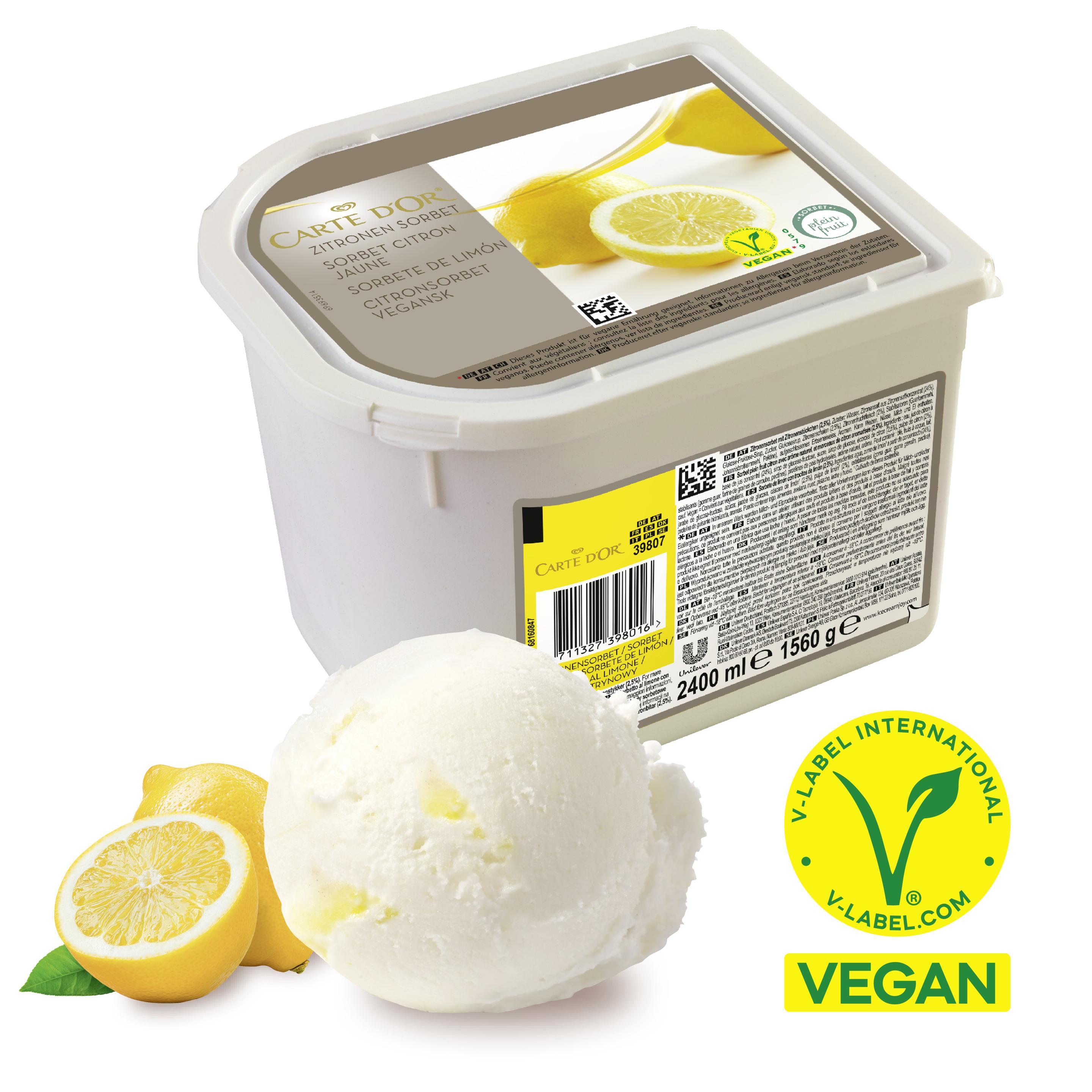 Carte D'Or Sorbet Zitrone 1x2,4l Eiswanne