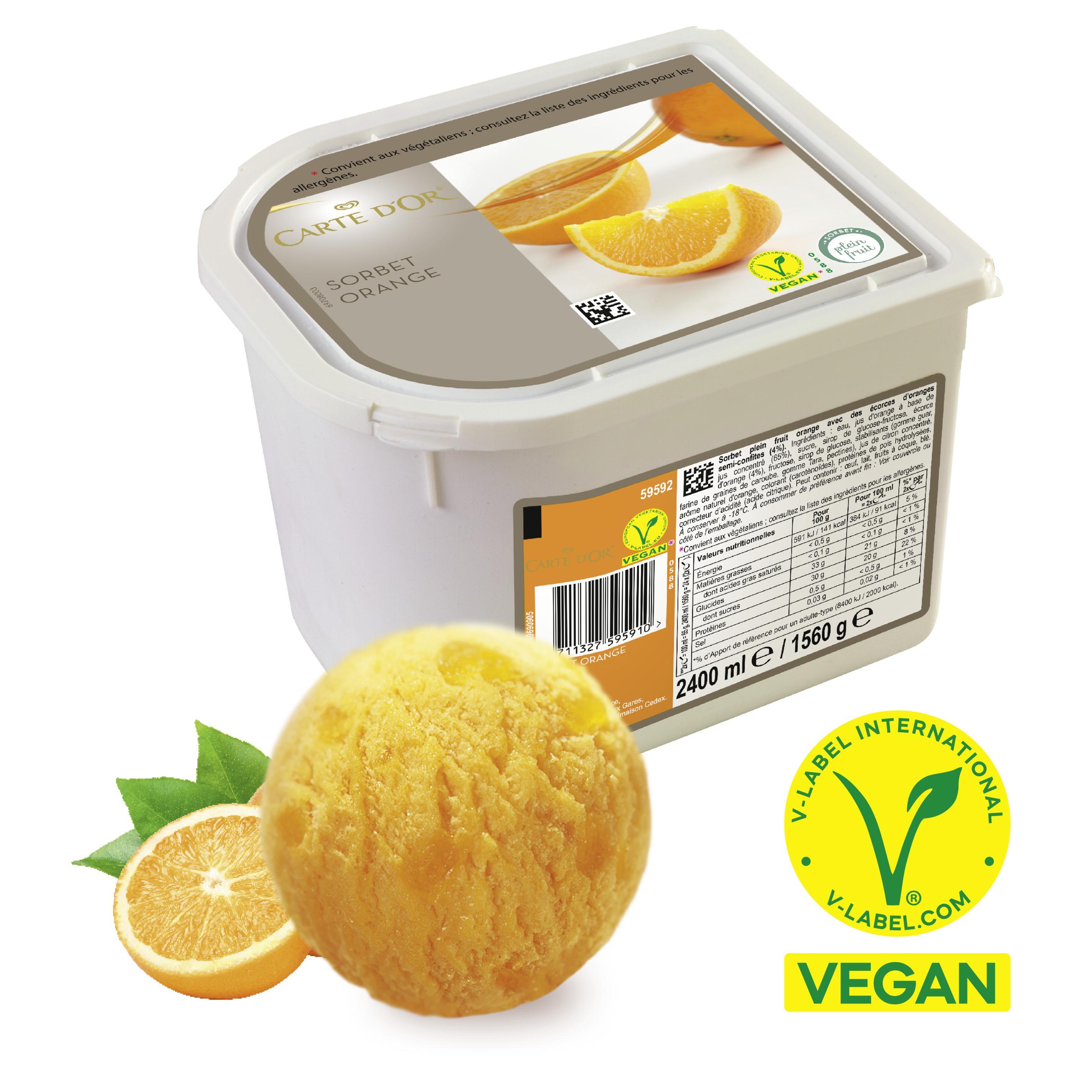 Carte D'Or Sorbet Orange 2,4l Eiswanne