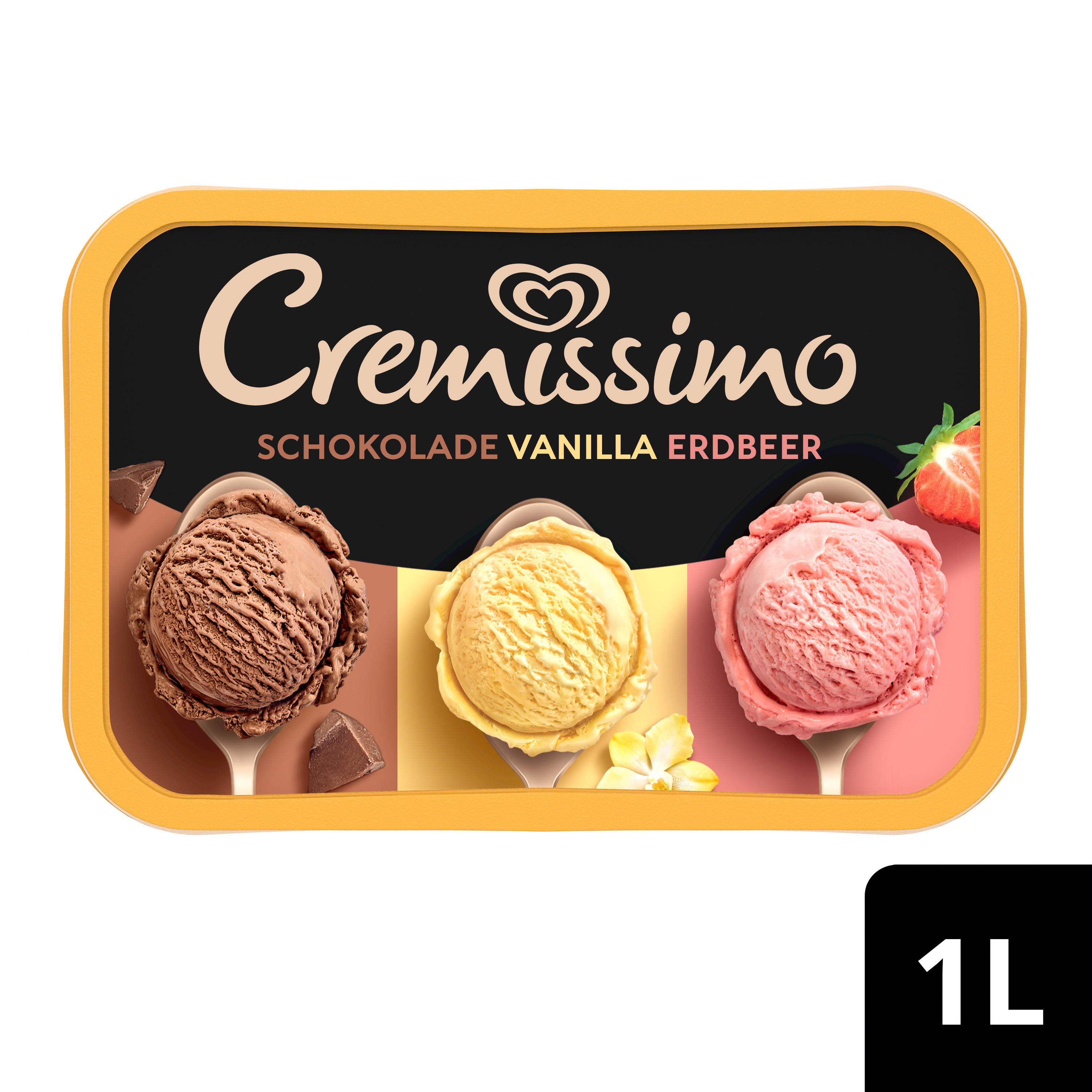 Cremissimo Schokolade Vanilla Erdbeer 6x1L BE
