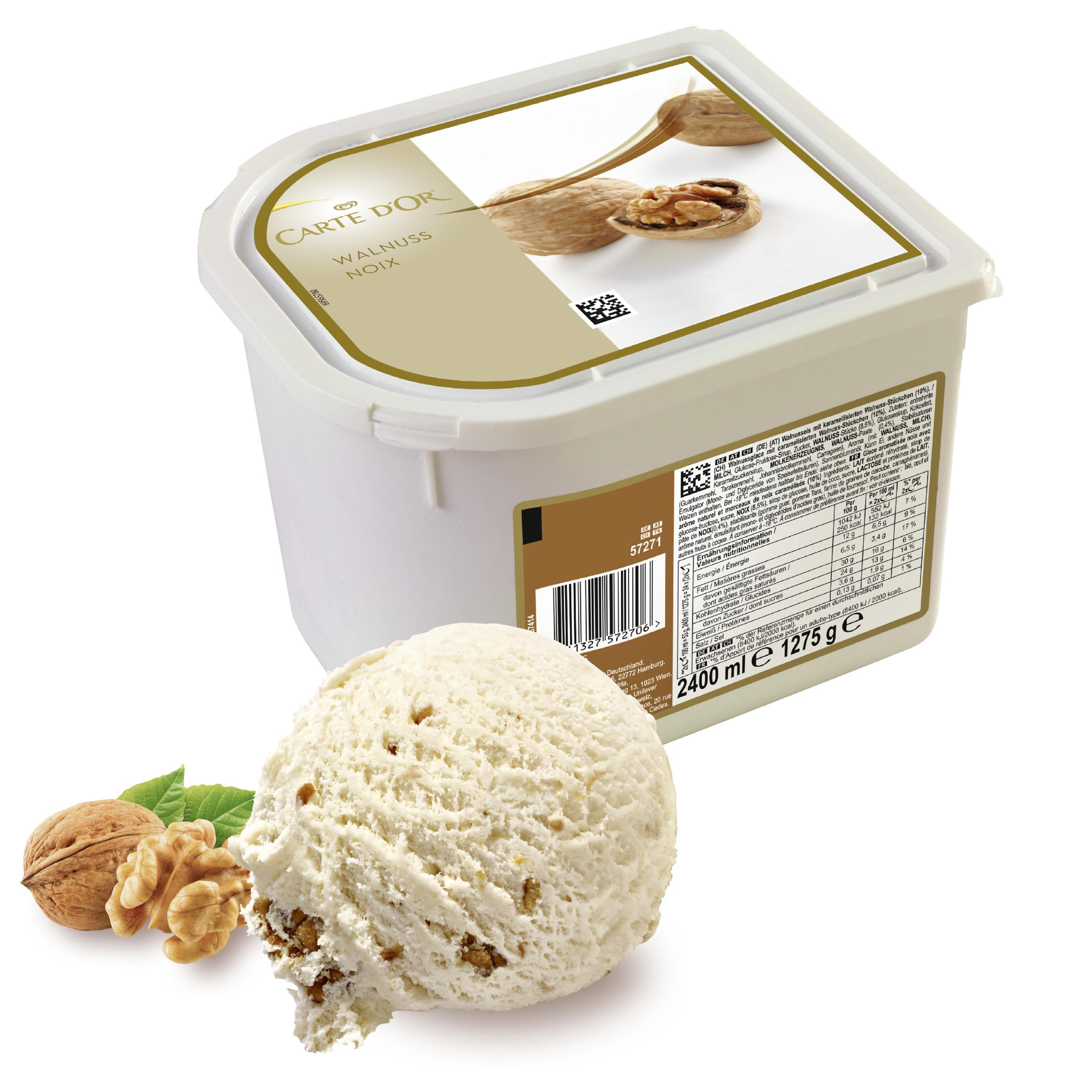 Carte D'Or Walnuss 2x2,4l Eiswanne